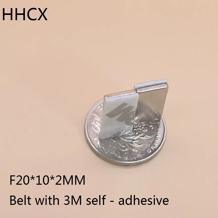 5 шт./Лот 20x10x2 мм N35 Сильный квадратный неодимовый магнит 20*10*2 мм ремень с 3 м самоклеющиеся неодимовые магниты 20 мм x 10 мм x 2 мм