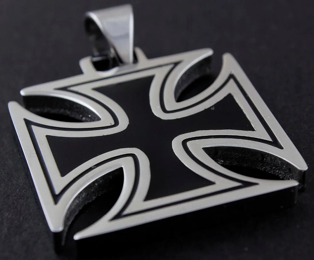 Мужская подвеска из нержавеющей стали железный Мальтийский крест с