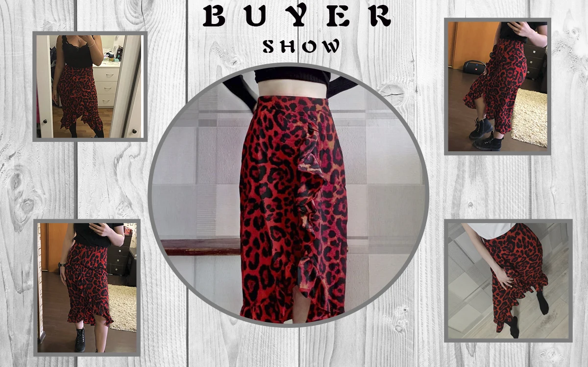 Ootn Leopard длинная юбка женский Высокая талия длинная юбка Женский Улица рябить животных печати юбка Женский Лето Красный для отдыха