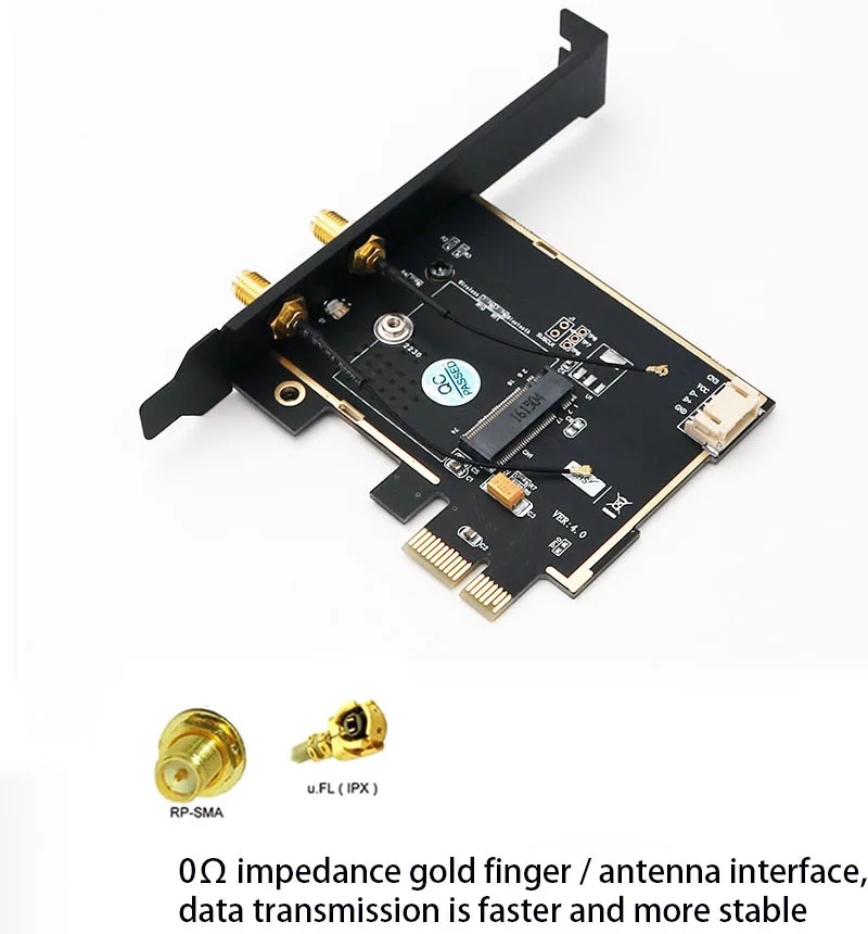 Настольный вайфай адаптер беспроводной карты NGFF M.2 карта для PCI-Express x1 беспроводной адаптер ethernet с кабелем Bluetooth для ПК