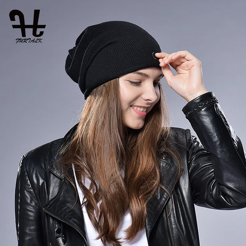 FURTALK Шерсть Девушку Весна Осень Женщины Hat вязание Шапочки Cap для Девочек