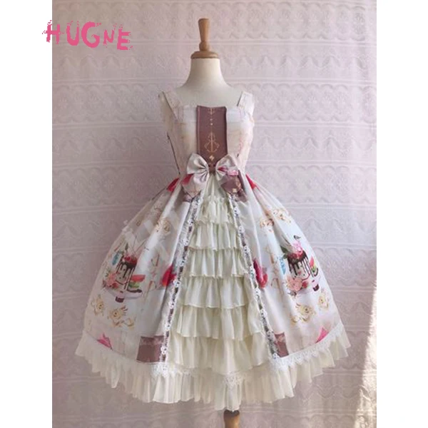 

Icy Dessert ~ Sweet Printed Chiffon Party Dress Ruffled Lolita Dress