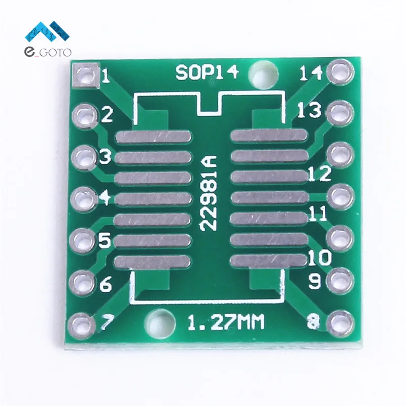 50 шт. SOP14 SSOP14 TSSOP14 к DIP14 Булавки SMD DIP адаптер 0.65 мм/1.27 мм 2.54 Шаг печатной платы