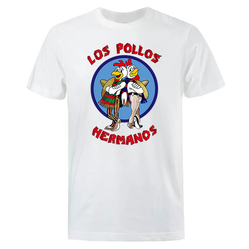 Мужские модные футболки, лето, LOS POLLOS футболка с надписью Hermanos, Мужская футболка с коротким рукавом с изображением братьев цыплят, хипстерские топы