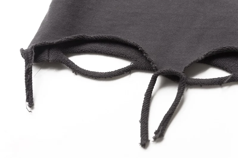 QoolXCWear Весенние Новые толстовки мужские модные рваные хип-хоп толстовки уличная толстовка с дырками