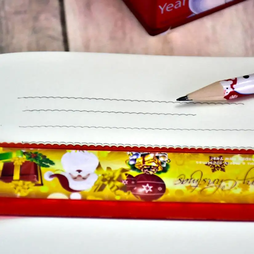 Coloffice Christmas stationery set Small house pen holder pencils sharpener safe scissors sets Christmas party gift for children