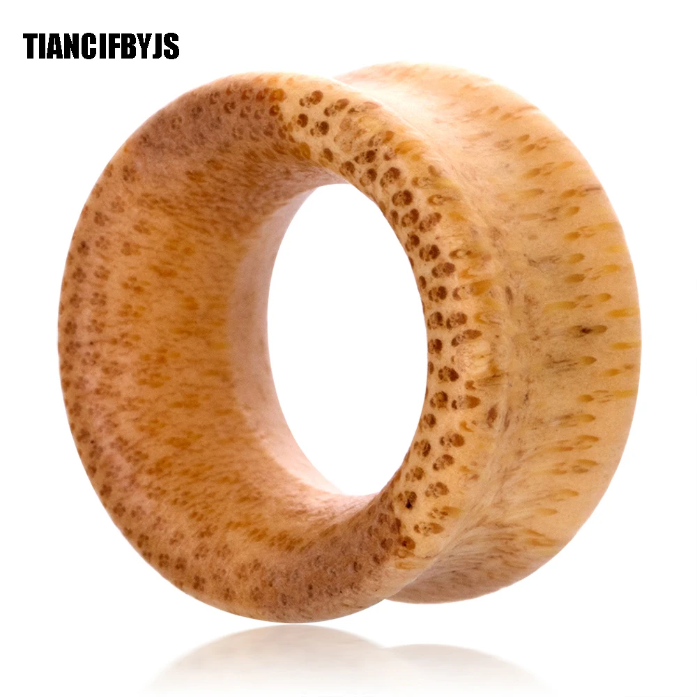 TIANCIFBYJS Bamboo Wood Flesh Tunnel Ear Plug Expander Piercing Ear Gauge 8-20mm 70pcs Double Flared Saddle Earlets Body Jewelry