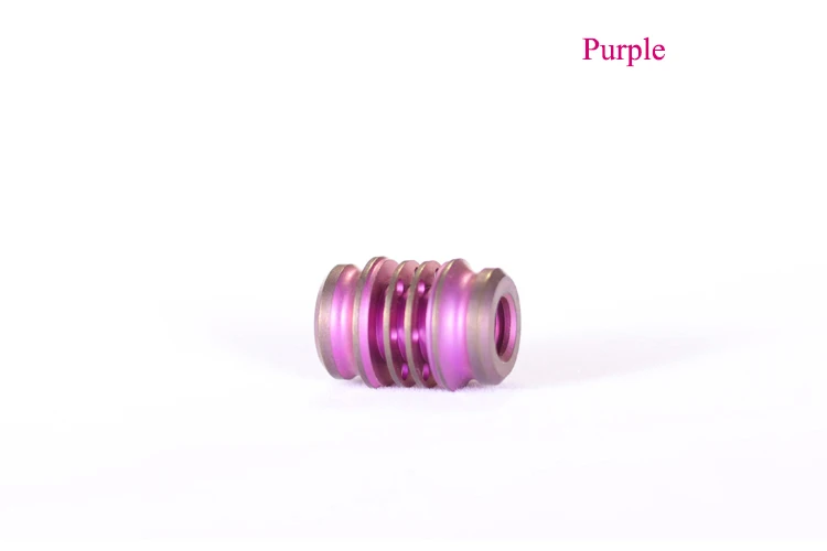 Purple no tritium V DIY титановый сплав TC4 нож бусины шнурок Паракорд веревка Открытый Кемпинг самосветящиеся 25 лет Подвески EDC Мульти инструменты Новинка - Цвет: Purple no tritium