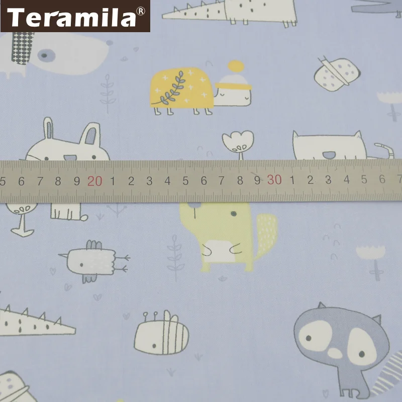 Teramila 100% хлопок ткань скрапбукинга материал для шитья самодельный светло