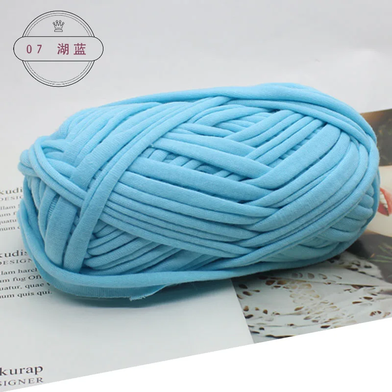 7 lake blue TPRPYN 100 г = 1 шт. плотная ткань полоска Пряжа Ремесло для ручная вязка крючком DIY подушка одеяло ткань полоса для сумок - Цвет: 7 lake blue