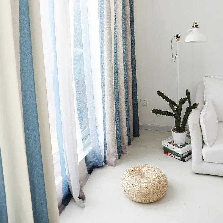 Синель жаккардовый занавес s для гостиной спальни Вертикальный бар Простой