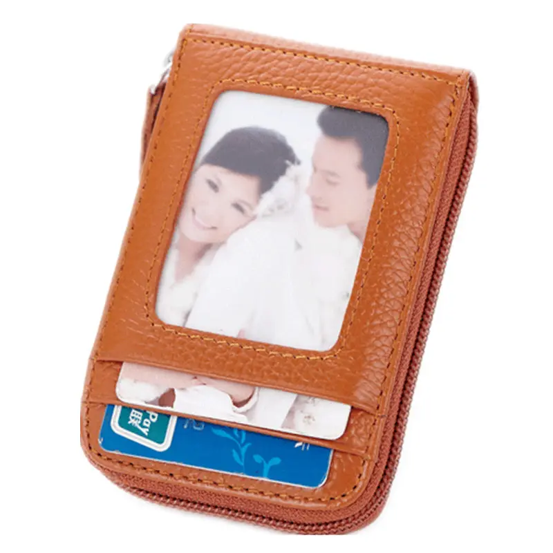 Лидер продаж женские кошельки унисекс из натуральной кожи с держателем для карт