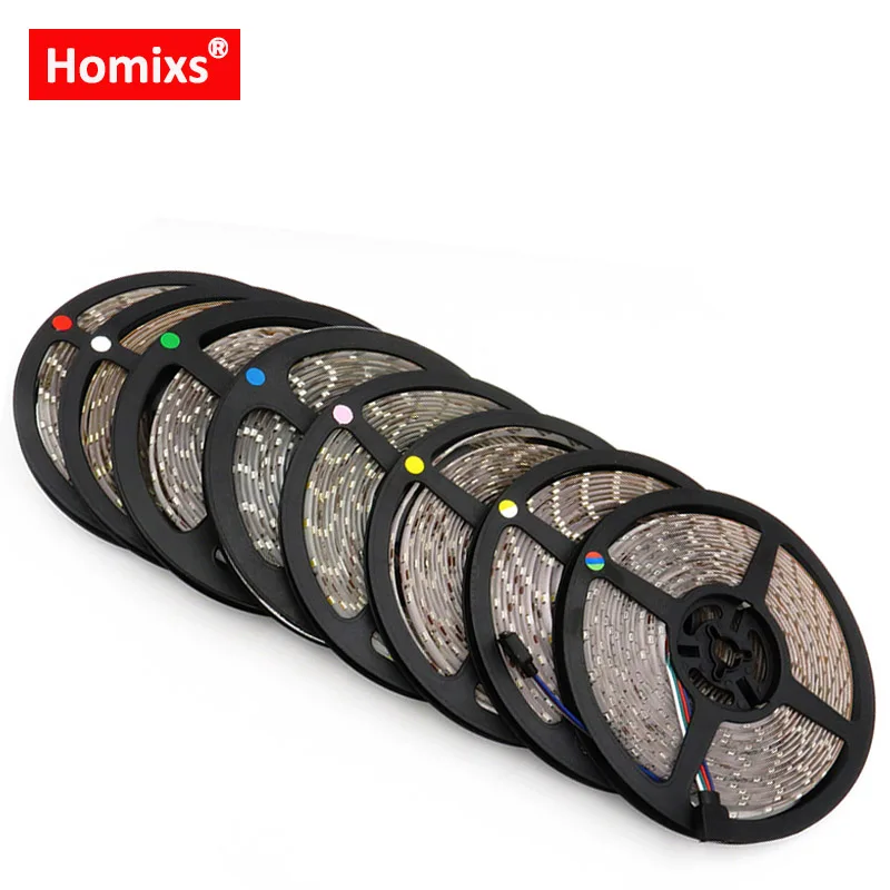 Homixs RGB Светодиодные ленты Light 2835/3528smd гибкий свет белый/розовый цвет светодиодный