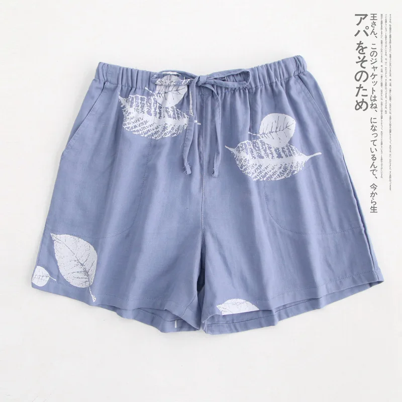 2020 летние шорты для женщин японский Стиль хлопок пижамные штаны мужчин