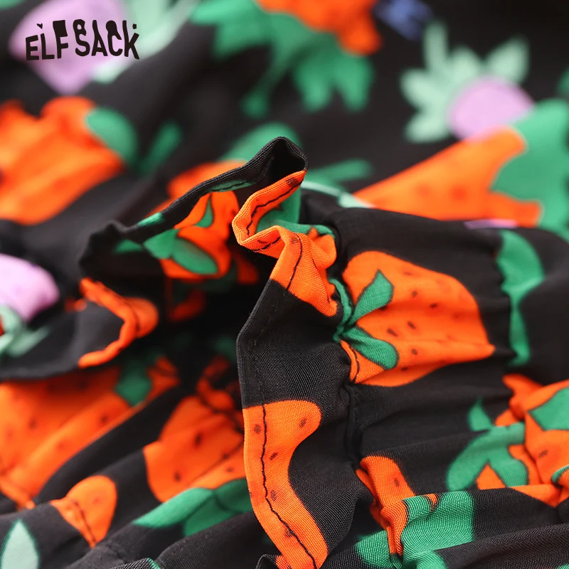 Женские шифоновые брюки ELFSACK повседневные широкие со средней талией в уличном