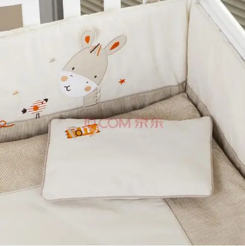 Вышивка кроватки постельных принадлежностей 100% хлопок одеяло подушка бампер