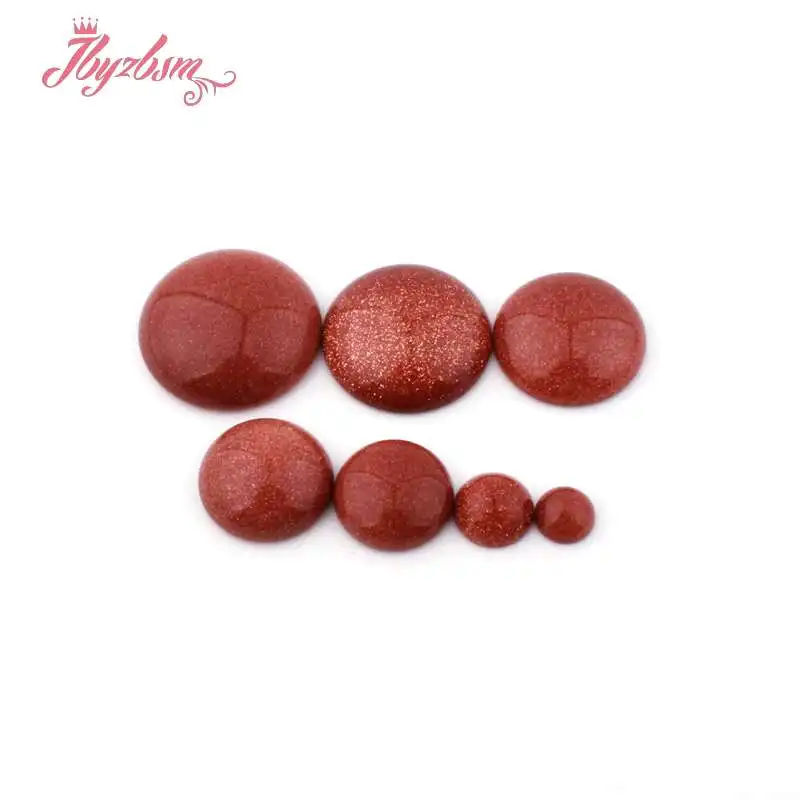 

Coin Red Sandstone CAB Cabochon Flatback Dome Undrilled Natural Stone Beads For DIY Pandandt Earring Ring Jewelry Making 5pc