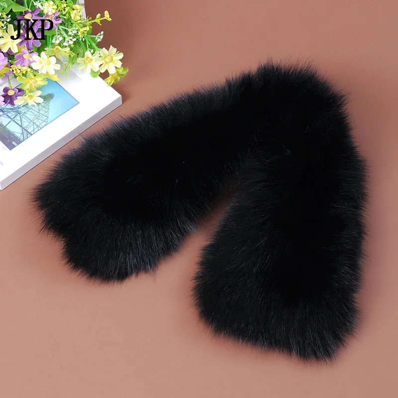 Воротник из 100% натурального Лисьего меха квадратный воротник модные шарфы