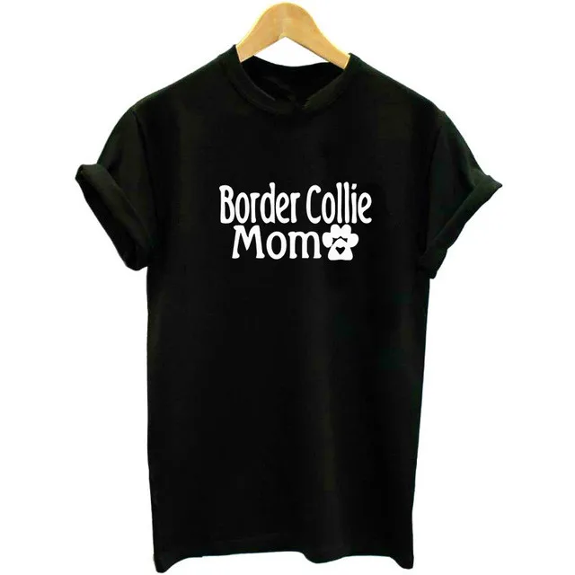 SDRawing Border Collie Mom Dog Lover Paw Print футболка много цветов на заказ тройник подарок