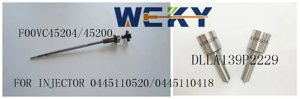 Горячая продажа CR клапан набор F00VC45204 F 00V C45 200 и DLLA139P2229 сопло 0433172229 0 433 172 229 Для