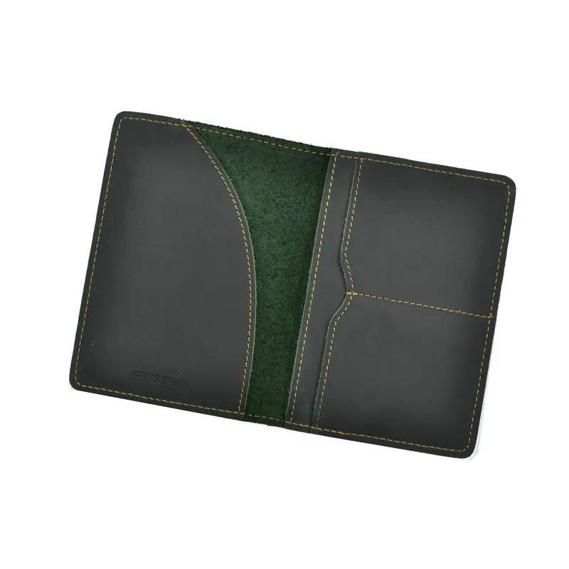 green passport cover Винтажные кожаные держатели для паспорта Crazy Horse, чехлы для паспорта из натуральной кожи, Обложка для документов для путешествий, коричневые держатели для паспорта - Цвет: green passport cover