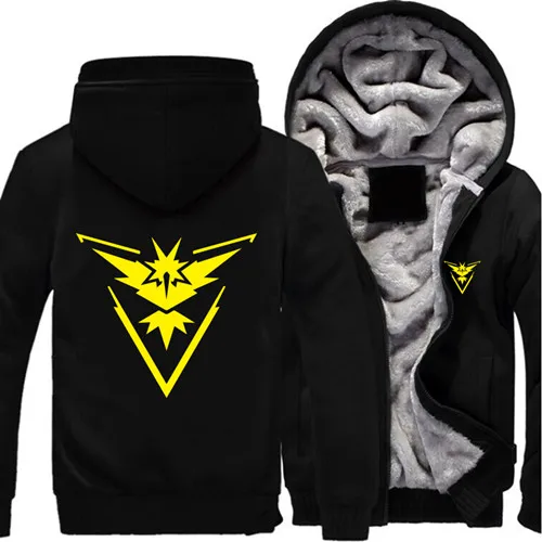 Размер США для мужчин толстовки с капюшоном команда Покемон Valor Team Mystic Team Instinct Косплей куртка толстовки утепленная толстовка на молнии - Цвет: 4