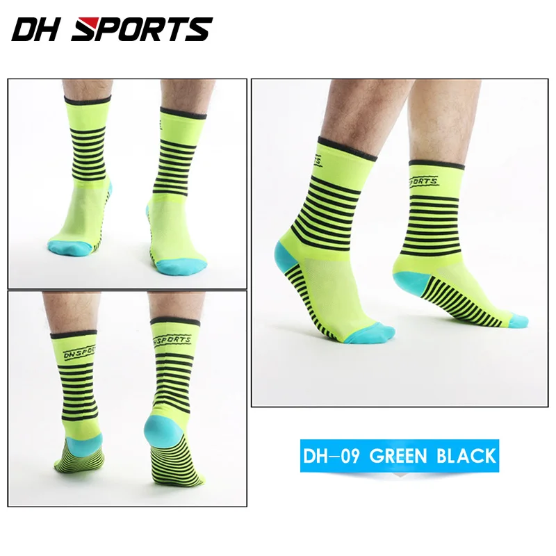 DH SPORTS Professional New Cycling socks funky thermal Knee- High Sports Running windproof Compression Road bike Socks | Спорт и