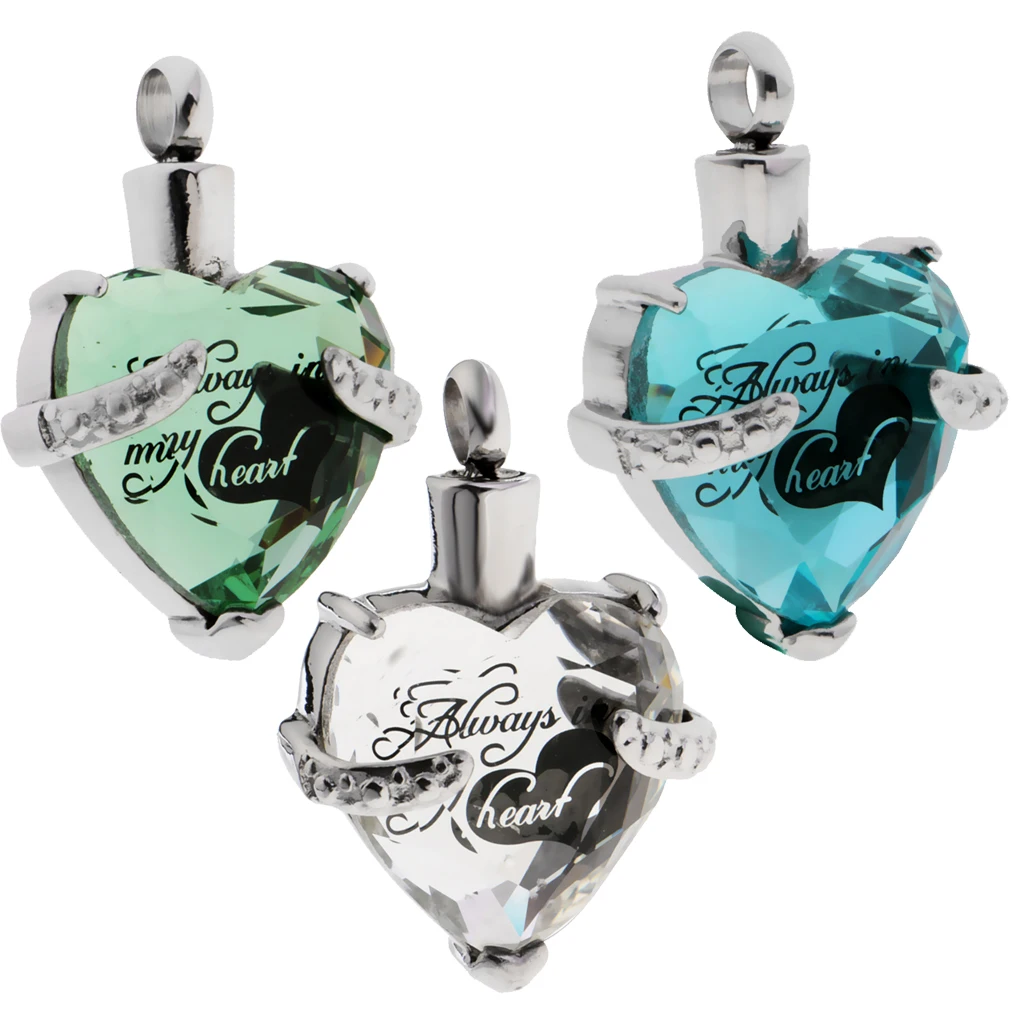 Цепочка с подвеской всегда в моем сердце Хрустальная металлическая урна для