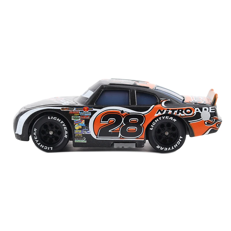 Disney Pixar Cars 3 2 No.28 Nitroade Metal Diecast Toy Car 1:55 Lightning McQueen Loose Brand New в наличии БЕСПЛАТНАЯ