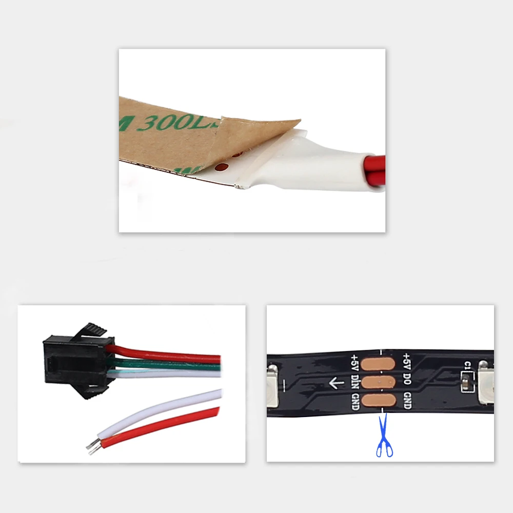 WS2812B Светодиодная лента индивидуально Адресуемая RGB умная Пиксельная полоса 1 м/2 м/3 М WS2812 IC цифровая светодиодная лента Водонепроницаемая 5 в 30/60 светодиодный s