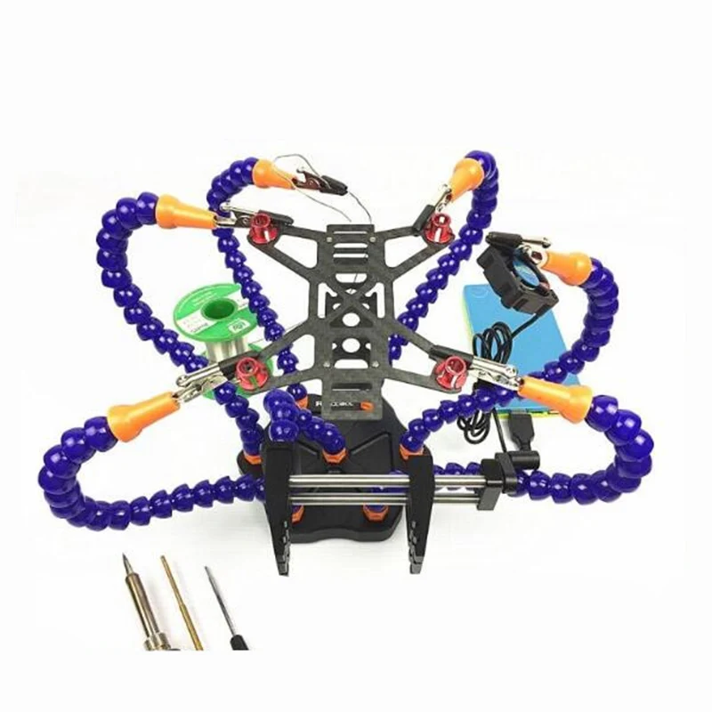 New Arrival Realacc V2 Strange Third Hand Seven Arm Soldering Station with USB Fan Caliper For RC Multicopter Parts | Игрушки и хобби