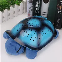 RGB Night Lamp USB Powered Plush Bedroom Nightlight Coquimbo Sleeping Turtle Nursery Night Light With Baby Music Projector Star - Испускаемый цвет: RGB
