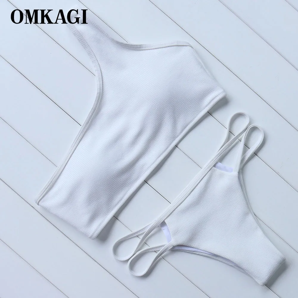 OMKAGI, новинка, летний Одноцветный комплект бикини, пуш-ап, бюстгальтер, купальник, женский купальник, купальный костюм, купальный костюм, бикини