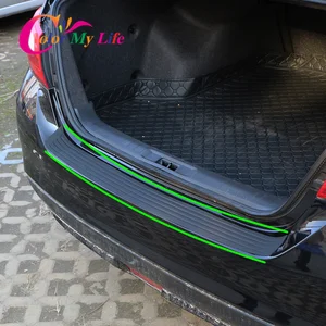 Резиновая Автомобильная накладка Задний защитный бампер, протектор, наклейка на автомобиль, пластина для Mercedes Benz W211, W221, W220, W163, W164, W203, W204, W163