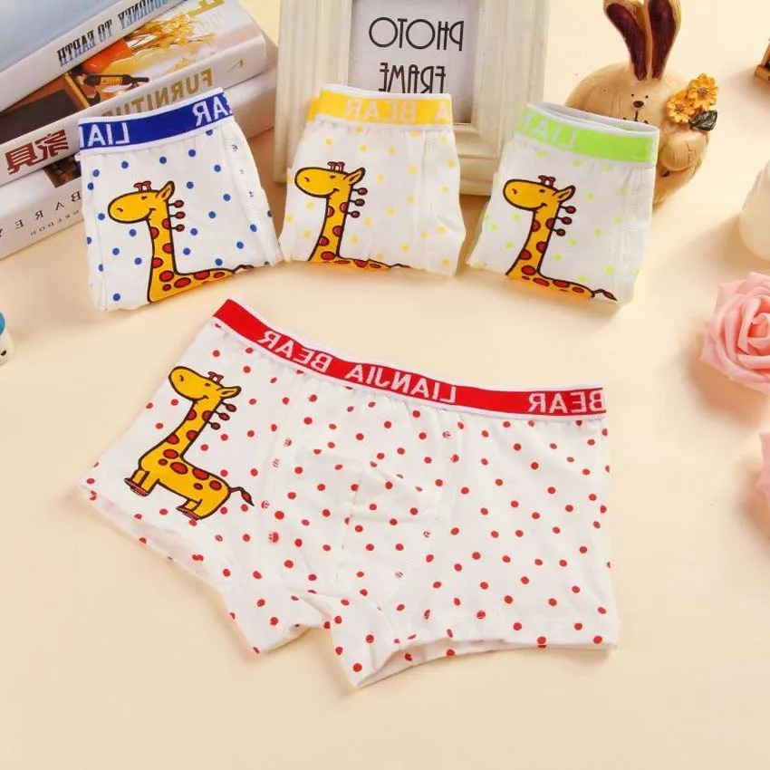3 шт./лот трусы боксеры для мальчиков детское нижнее белье хлопковые с