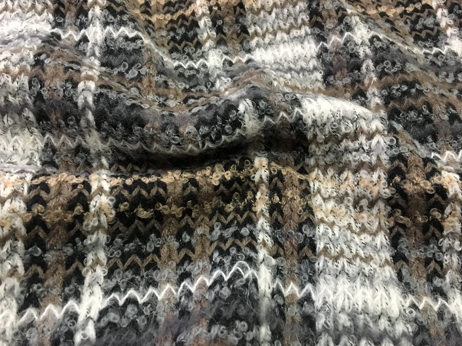 free ship tweed fabric beige color 50% wool brown and camel weaved 59&quot wide by meter | Дом и сад