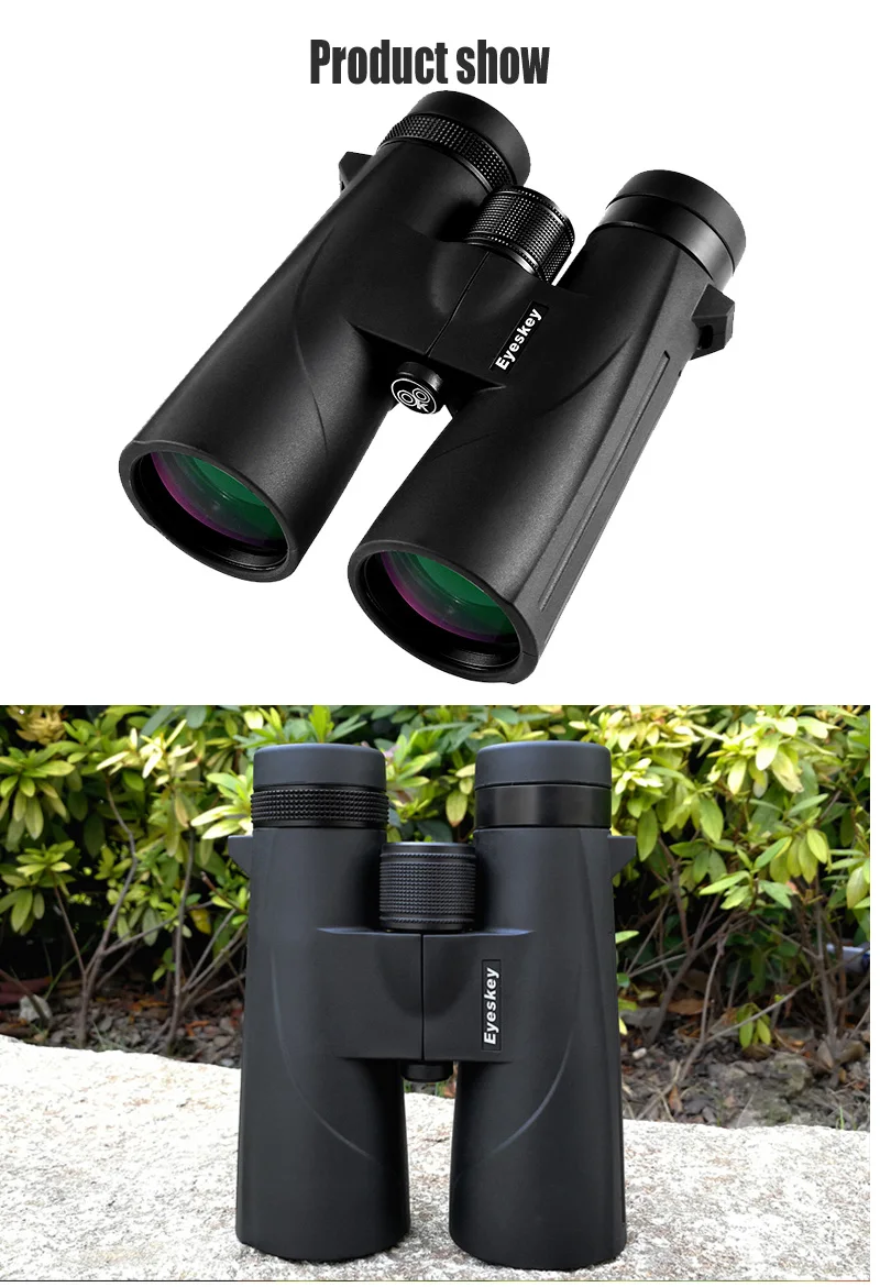 Eyeskey HD BAK4 FMC оптика 8x42/10x42/10x50/12x50 зум водонепроницаемый азот мощный бинокулярный телескоп для охоты на открытом воздухе