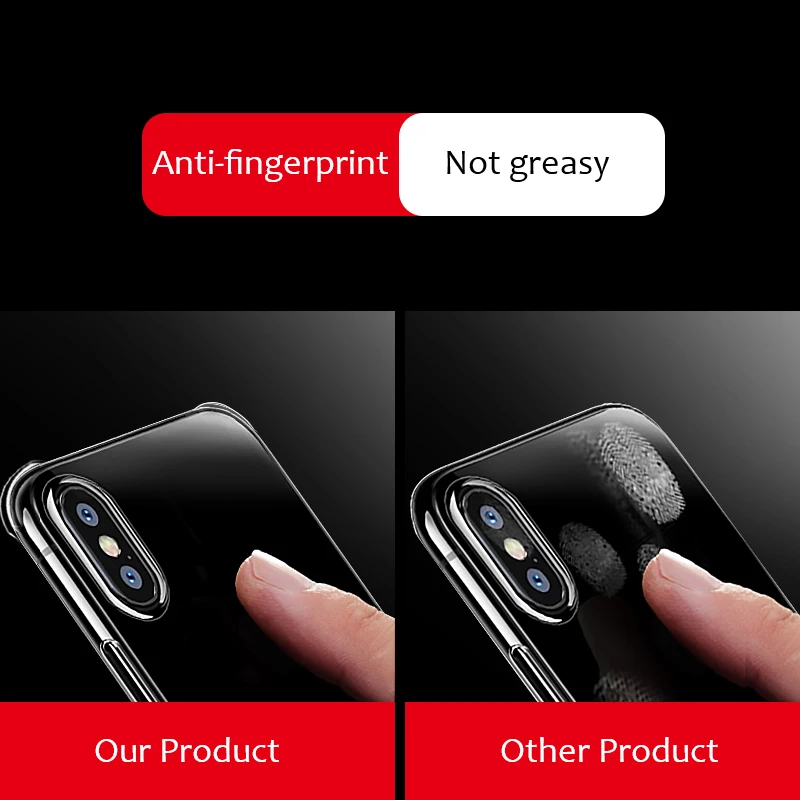 ROCK Ультратонкий прозрачный силиконовый мягкий ТПУ чехол для iPhone X XS Прозрачный