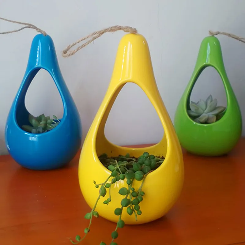 decorative hanging planters Кашпо подвесное декор для сада и двора заборы ограждения горшки для цветов керамические бонсай искусственный ваза для конфет Горшки суккуленты Сад горшок подвесной мини микро pots