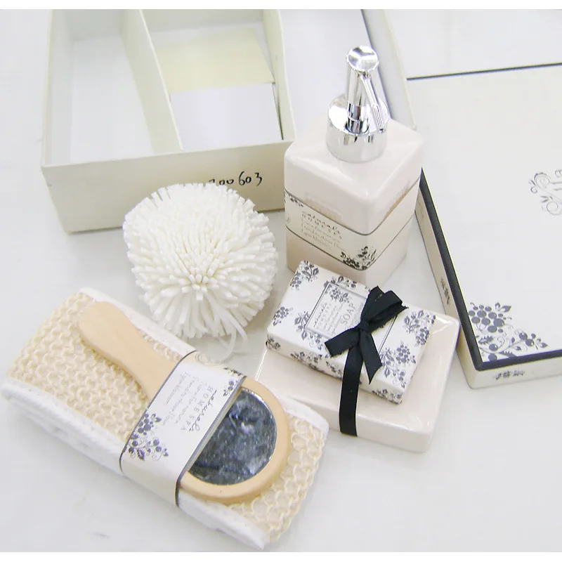 Набор из шести предметов Товары для ванной комнаты керамические наборы мыло