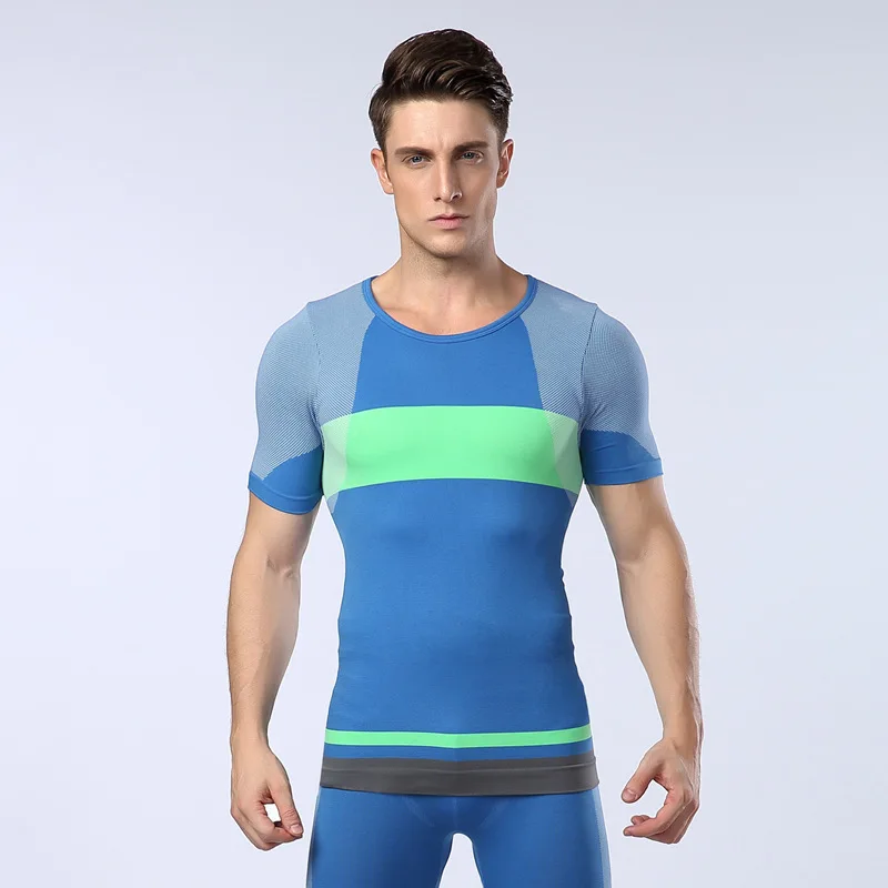 Yoga Pro Compression Quick Dry Tee Men GYM Plus Size Muslce T-shirt Fitness Exercise Top Sport Run Bodybuilding Workout MA14 | Спорт и