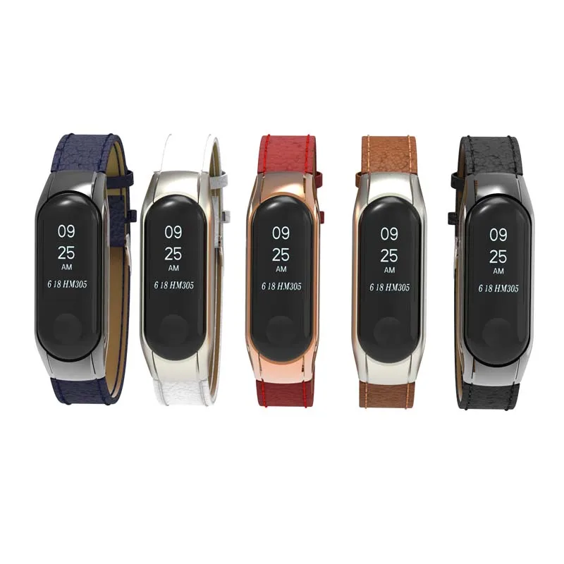 Teamyo mi Band 3 Ремешок Браслет из натуральной кожи для xiaomi mi band 3 Смарт-часы браслет аксессуары ремешок браслет mi Band 3