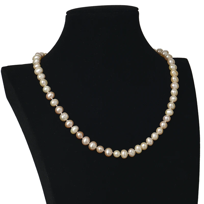 Short sized 1 rows Having a circle and an ellipse Combination 9-10 MM Freshwater unique Pearl Necklace | Украшения и аксессуары