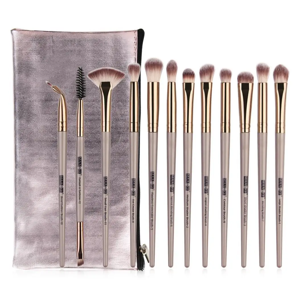 12 шт./компл. блестящая ручка для маникюра Уход за бровями Румяна губ сумка