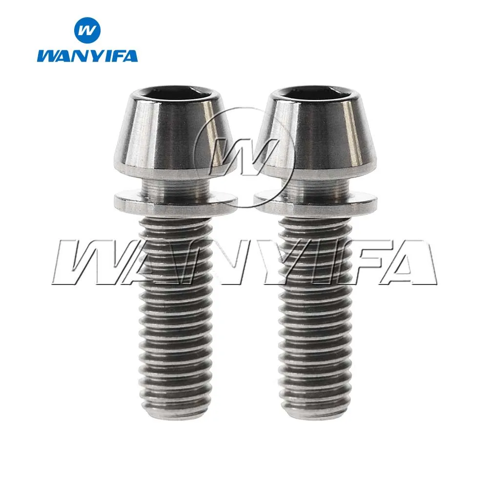 Wanyirfa Титановые Болты Винты M5x16mm конус колпачки с шайбой для велосипеда тормоза 2