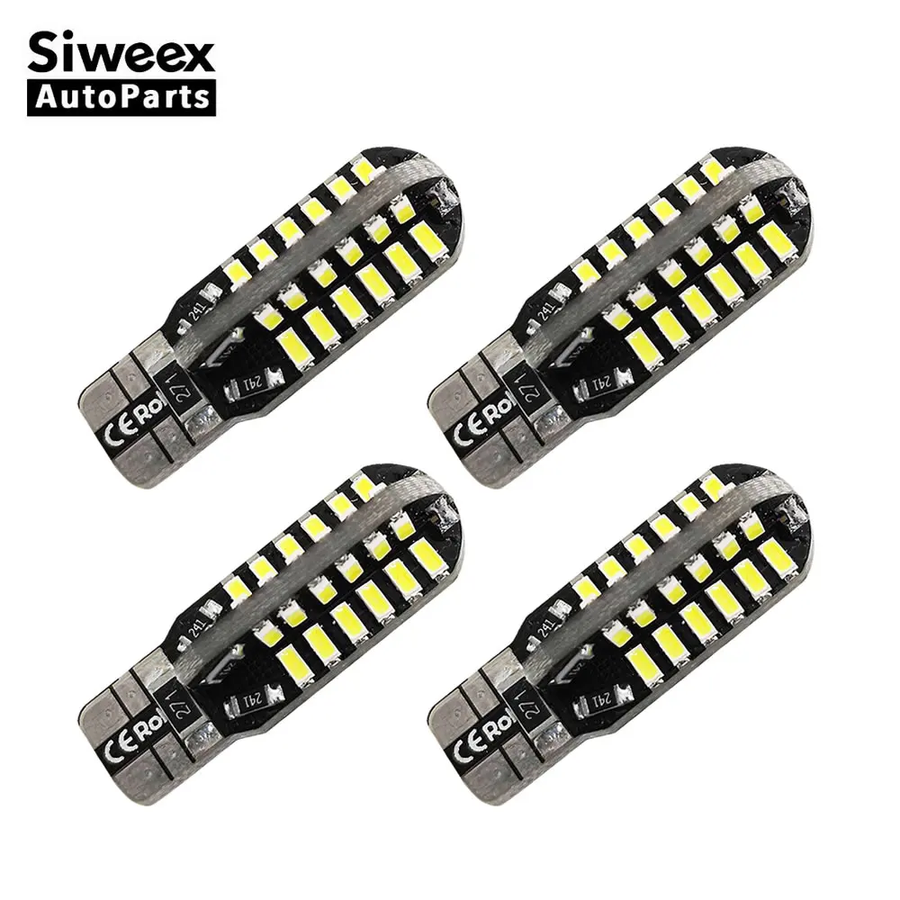 4 шт. автомобильный W5W T10 светодиодный светильник 48 3014 SMD боковые габаритные лампы