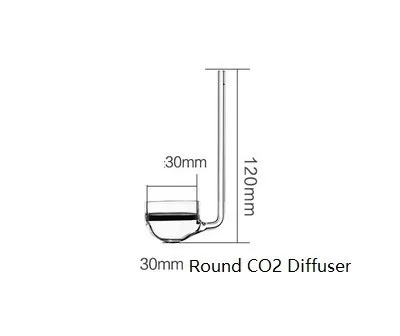 Round Diffuser 30 ADA Quailty VIV мини плоский круглый нижний стеклянный регулятор для аквариума подвесной СО2 распылитель аквариума для растений для выращивания рыб - Цвет: Round Diffuser 30