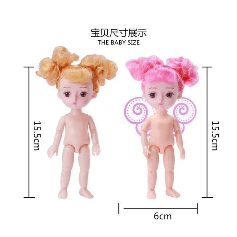 15 см BJD кукла золотые волосы девушки одеваются куклы 13 игрушка на шарнирах с 3D