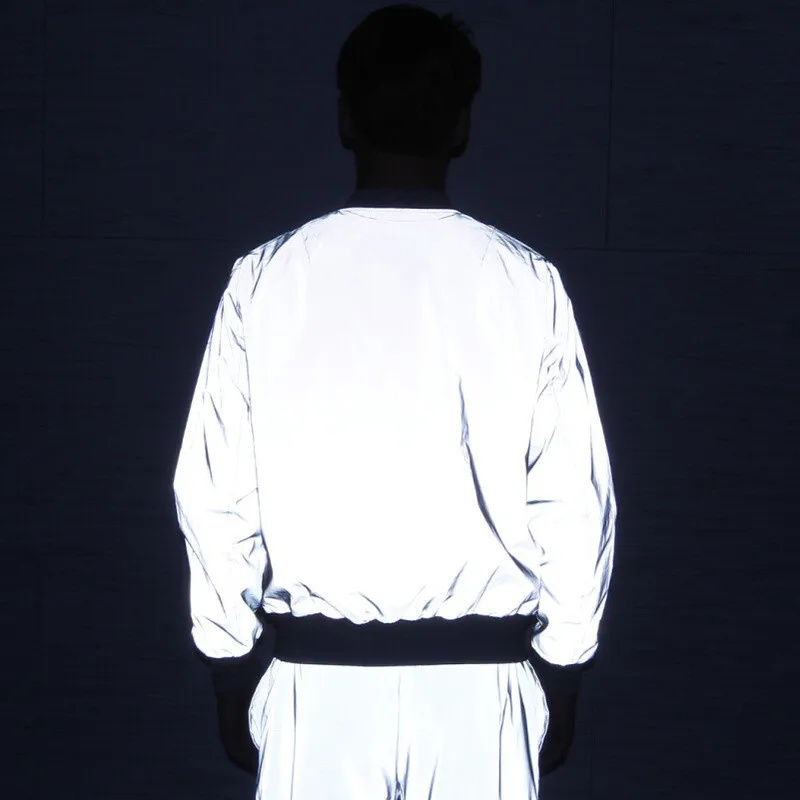 Новинка 2019 однотонная Светоотражающая куртка для мужчин/женщин брендовая
