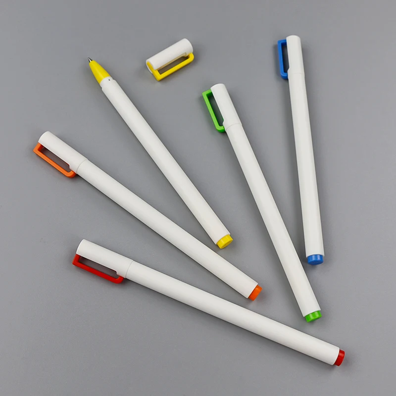 200 шт./лот пластиковые рекламные ручки для письма подарок гелевые 0 5 мм|Гелевые